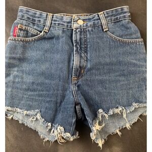 Bongo Vintage High Waisted Denim Shorts 5 Blue Cut Off Cotton 90s Y2K Jean